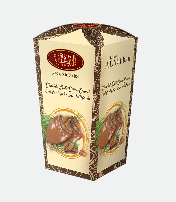 الطحان فوانيس تمر باللوز مغطي بالشكولاته - بالشكولاته